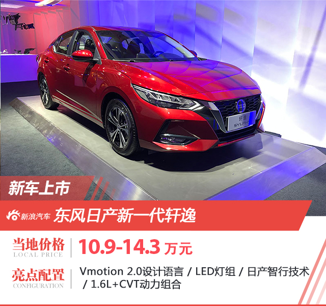 The 14th generation Sylphy of Dongfeng Nissan went on sale for 109,000-143,000 yuan.